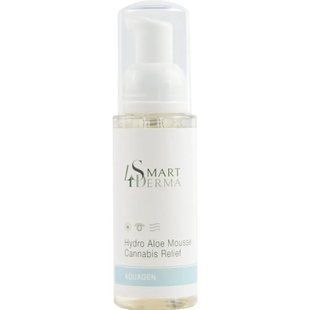Пінка для сухої та чутливої шкіри з канабісом Smart4Derma Aquagen Hydro Aloe Mousse Cannabis Relief, 80мл 503 фото
